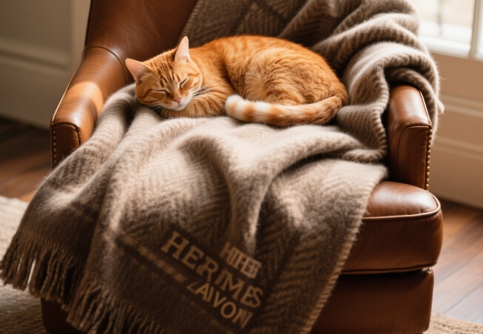 Hermès Avalon throw blanket, luxury wool-cashmere home gift