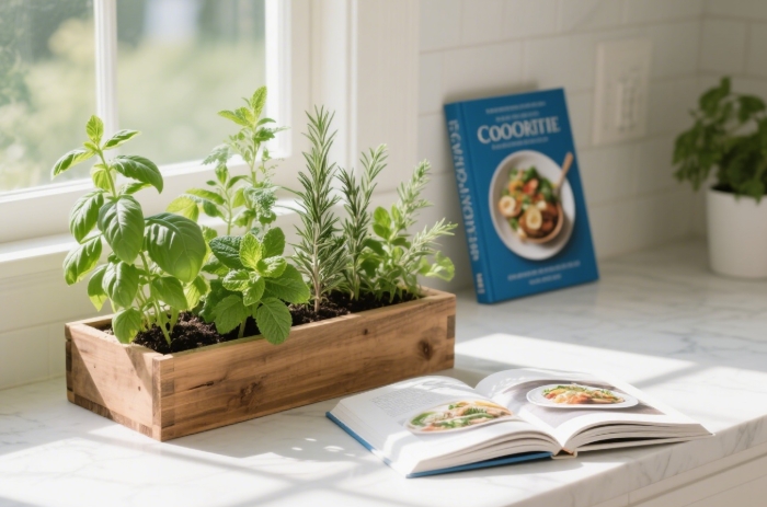 Indoor herb garden kit graduation gift for foodies.