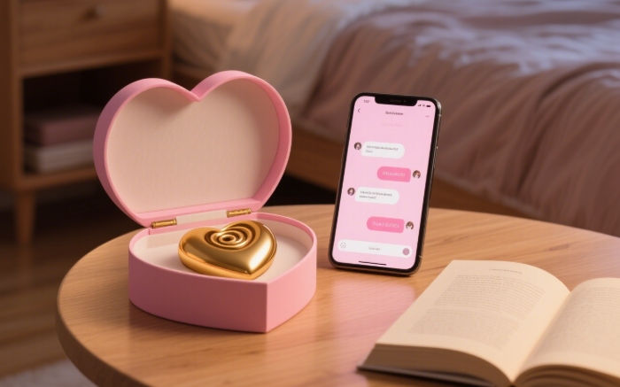 Interactive Lovebox gadget spinning to deliver sweet messages remotely