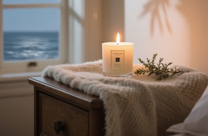 Jo Malone Wood Sage & Sea Salt candle, luxury home fragrance gift