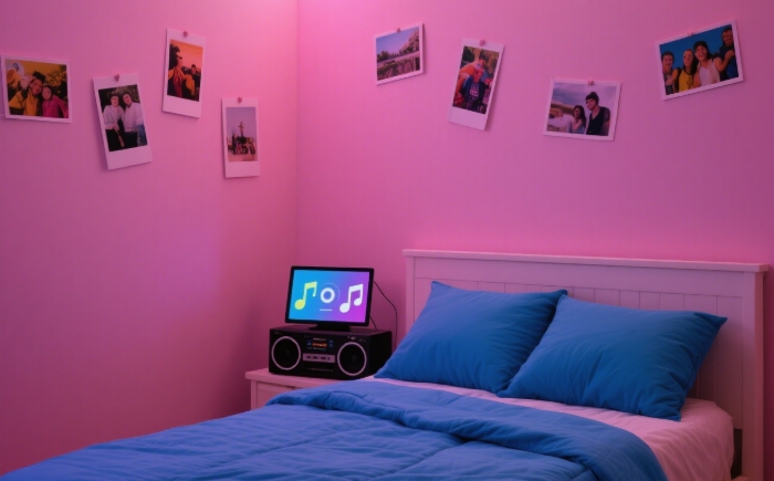 LED light strips syncing to music for immersive listening