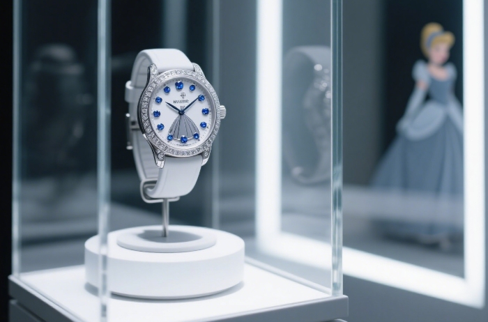 Limited edition Cinderella watch face with sapphire accents