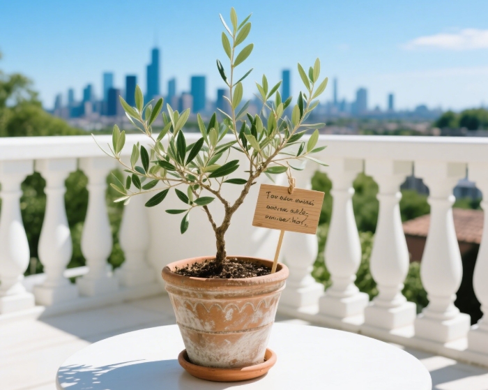 Living olive tree summer gift, symbolic luxury grow-together present for couples