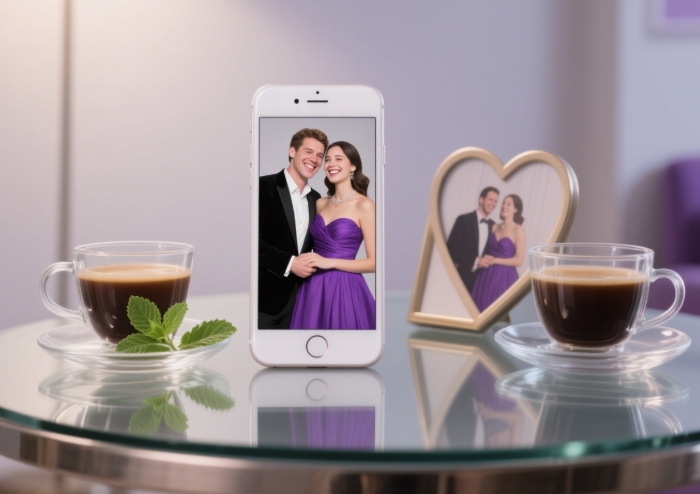 Long distance couple gifts matching mugs, digital frame, and video call for sentimental connection