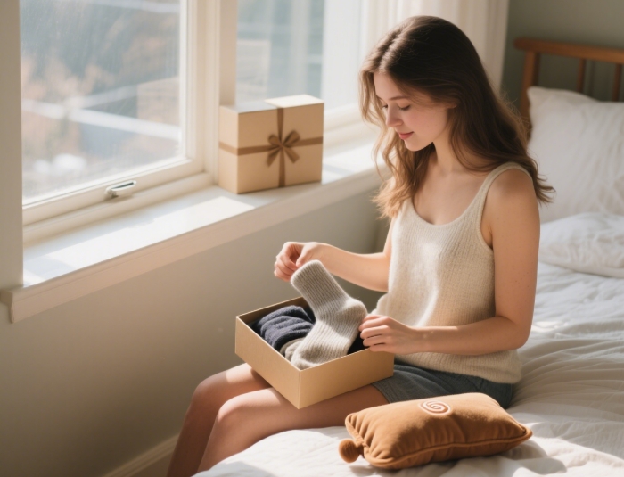 Luxury cashmere socks gift for girlfriend who’s always cold
