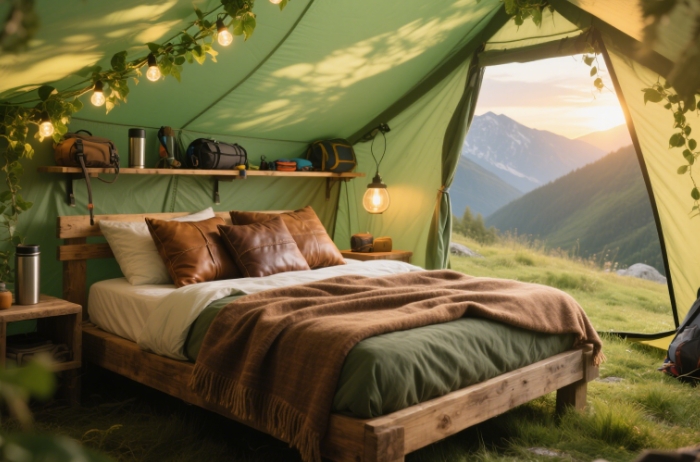 Luxury glamping weekend for a romantic nature retreat
