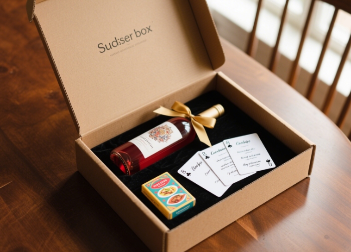 Monthly date night subscription box for couples, fun anniversary gift under $150