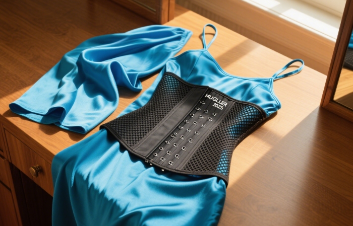 Mugler 2025 mesh waist trainer, luxury shapewear for women
