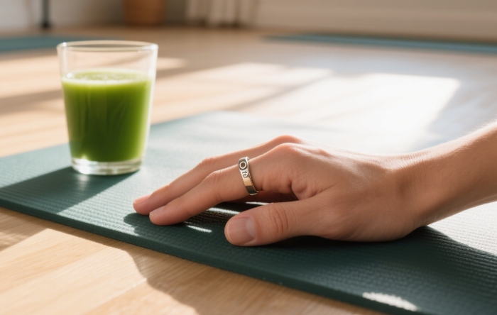 Oura Ring Horizon with wellness essentials for a healthy lifestyle