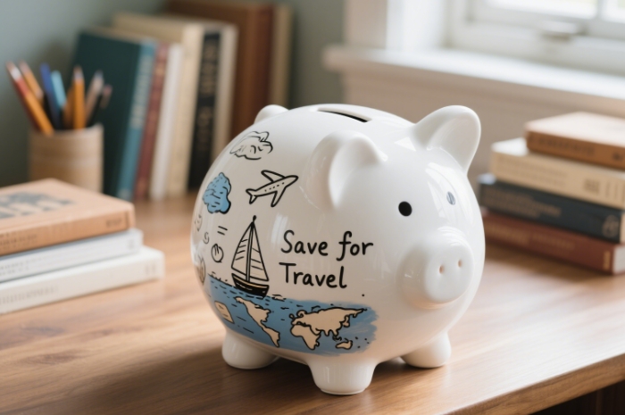 Personalized adventure savings jar for couples, future trip fund gift under $150