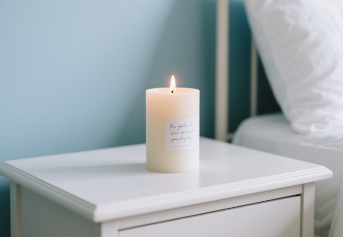 Personalized love letter candle with custom label, romantic anniversary gift under $120