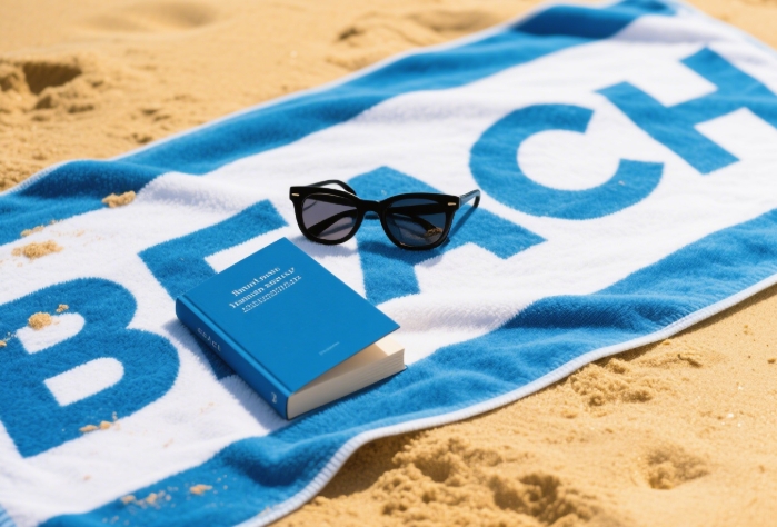 Personalized monogrammed beach towel, perfect summer gift for her
