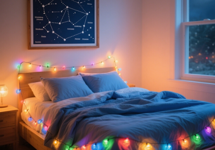 Personalized star map poster showing the night sky on a special date
