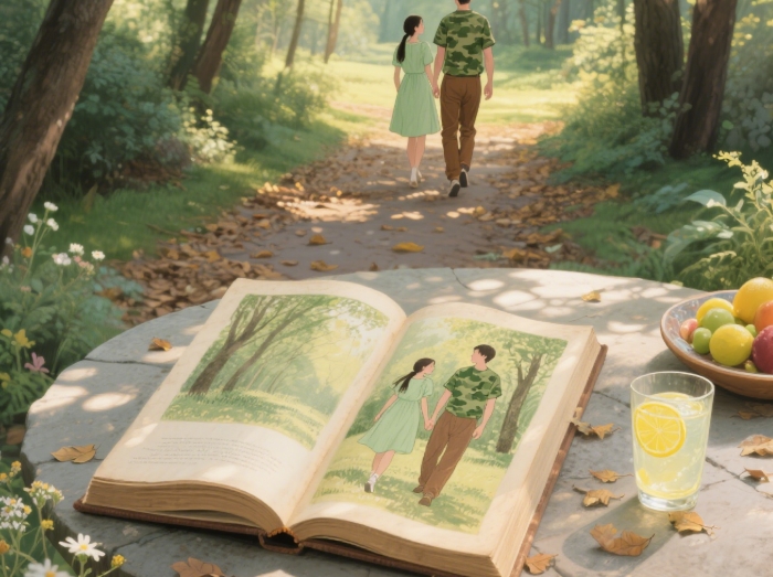 Personalized summer love story book - cherished anniversary keepsake