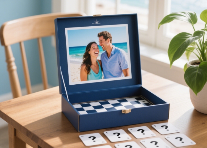 Personalized trivia game about your relationship, fun anniversary gift under $180
