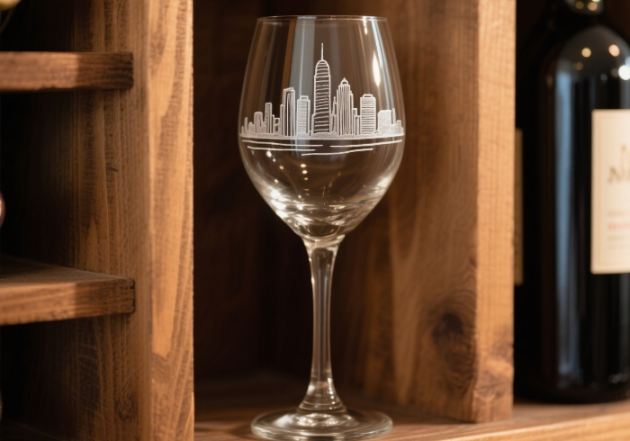 Personalized wine glass gift
