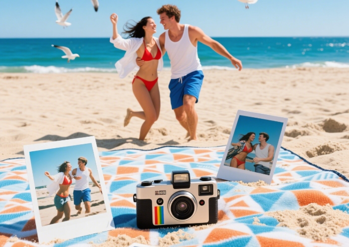 Polaroid summer memory kit, retro luxury gift for couples who document everything