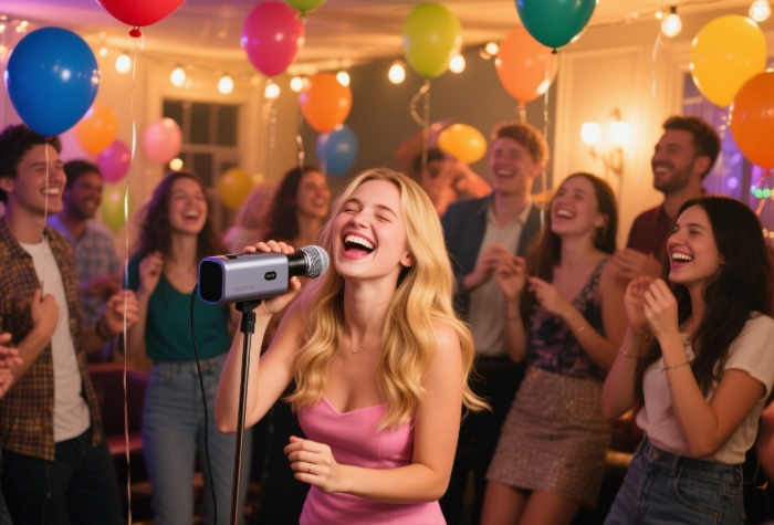 Portable karaoke machine for music lovers and party fun
