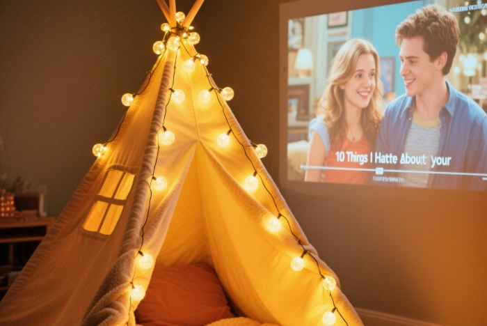 Private rooftop movie date summer gift, luxury experience for couples