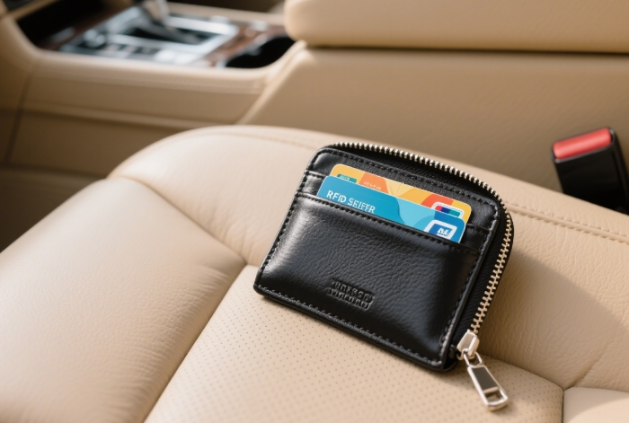 RFID-blocking travel wallet for secure passport and card storage