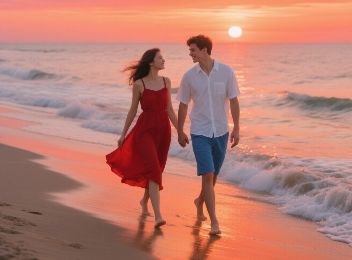 Romantic beach getaway as a summer anniversary gift for her