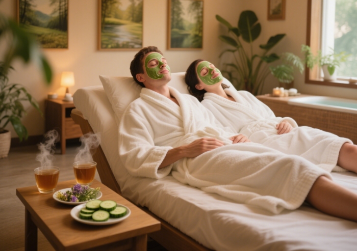 Romantic spa weekend getaway for an anniversary celebration