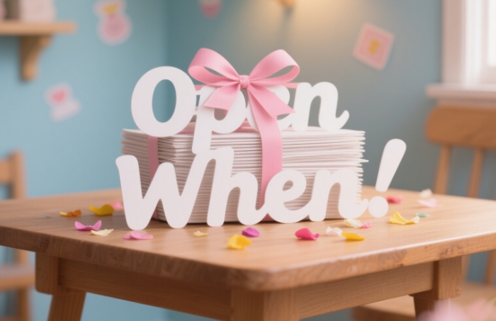 Romantic ‘Open When’ love letters for an anniversary gift