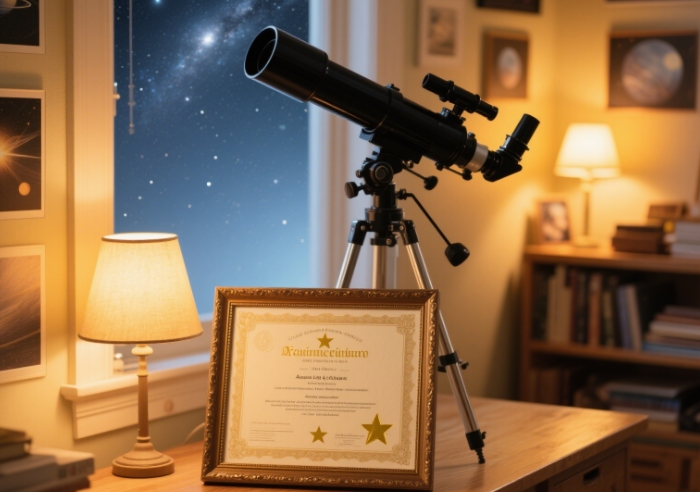 Romantic ‘name a star’ gift with certificate for anniversaries