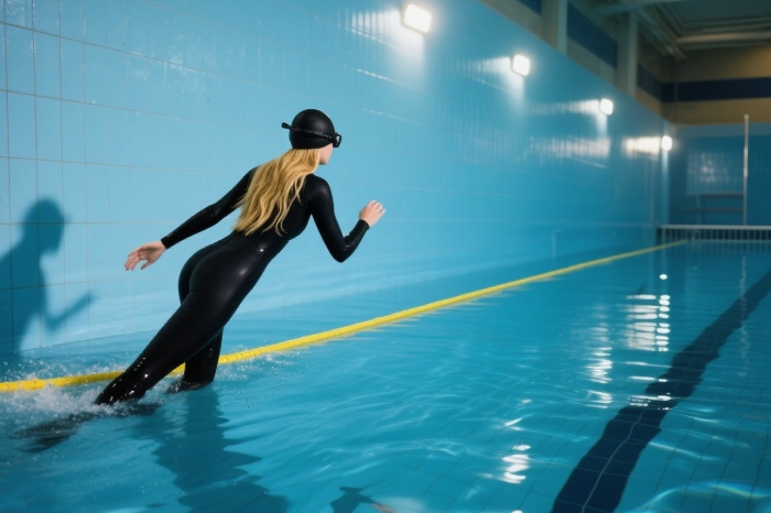 Scuba diver practicing freediving techniques to improve breath control and buoyancy