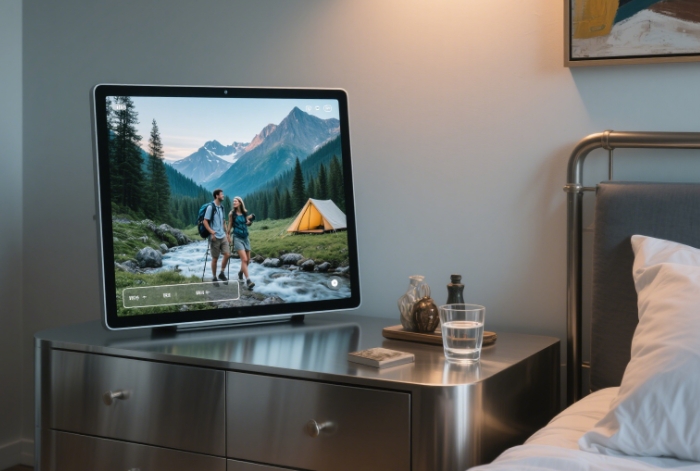 Smart digital photo frame updating with couple's memories