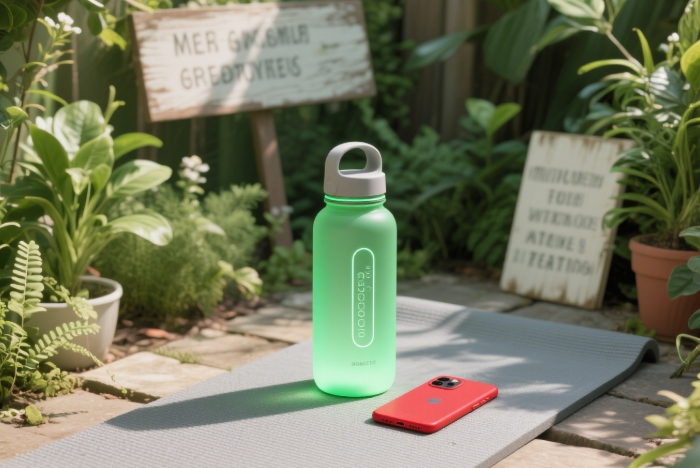 Smart hydration-tracking water bottle, practical 2025 summer gift for her.