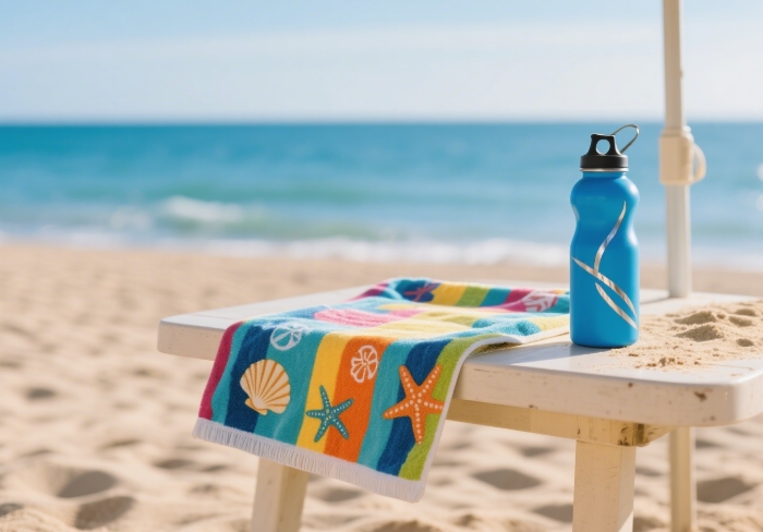Soft bamboo cooling towel for summer workouts and travel