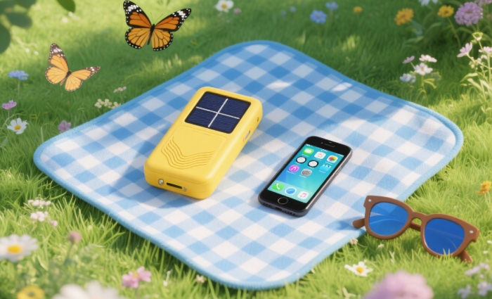 Solar phone charger for outdoor adventures - practical tech gift