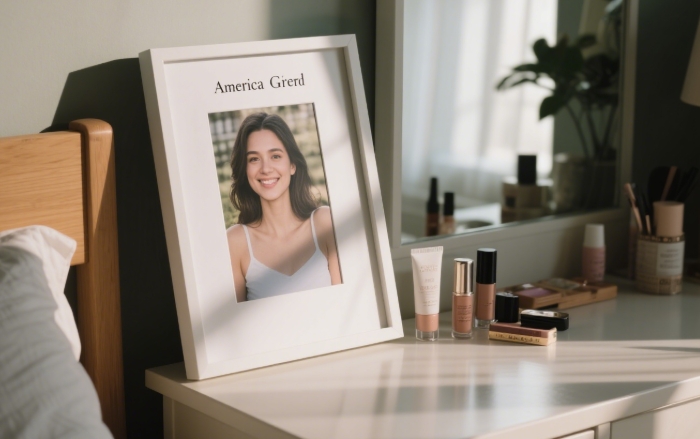 Stunning professional portrait of her in a simple frame, capturing her essence as a valuable apology gesture