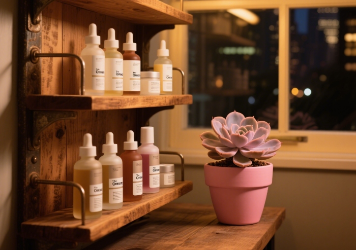 The Ordinary affordable skincare set for summer breakouts and glow, minimalist aesthetic