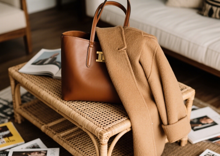 The Row 2025 leather tote bag, slouchy luxury work bag for women