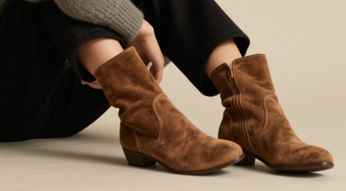 The Row Margaux suede boots, luxury footwear gift for fashion lovers