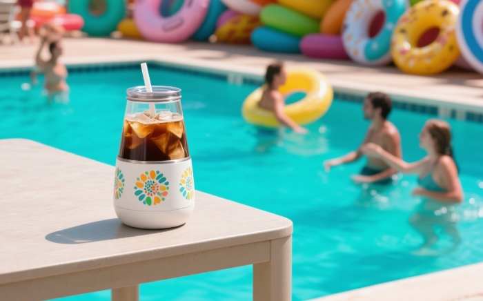 Trendy insulated water tumbler for summer, iced coffee gift under $25