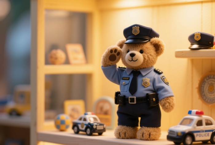Voice message teddy bear recording for long-distance couples