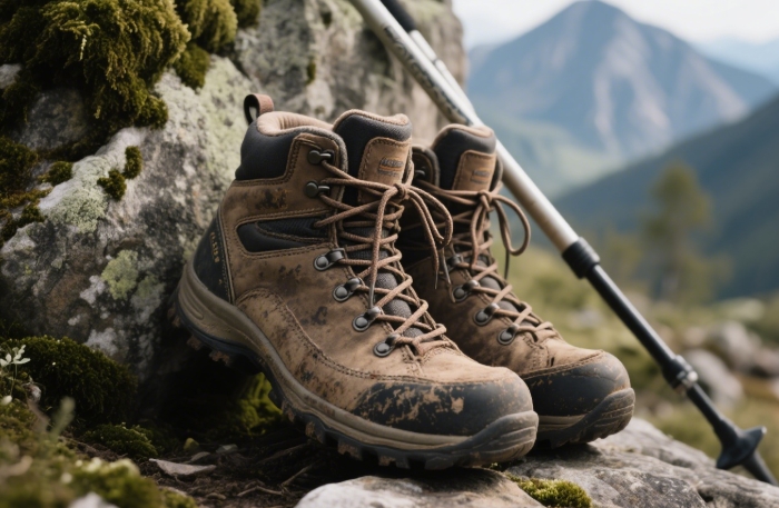 Women's hiking pole comfort straps on trail - $32 adventure gift