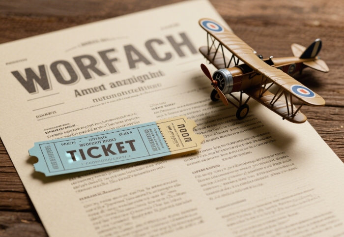 Workshop confirmation ticket for [Activity - e.g., pottery class] alongside a small symbolic item