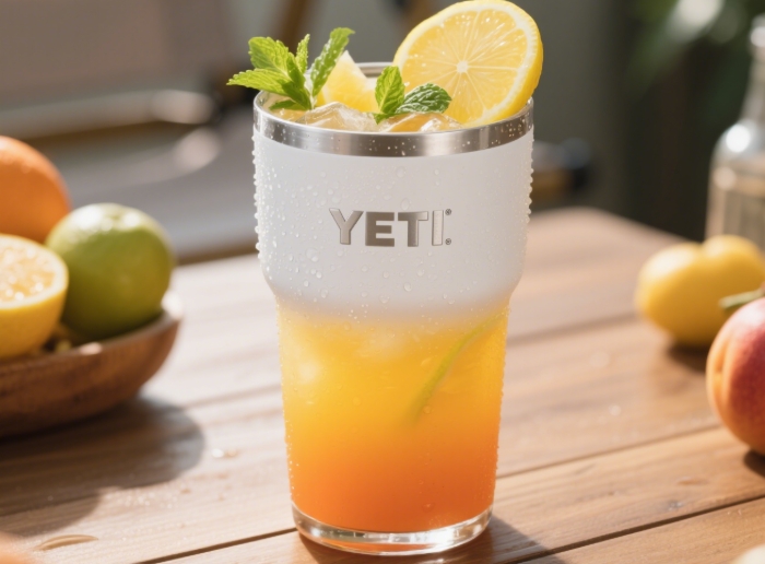 Yeti tumbler with iced summer drink, practical and stylish girlfriend gift