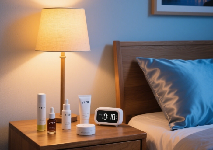 Youth to the People overnight mask and serum for summer skin recovery, bedtime skincare setup