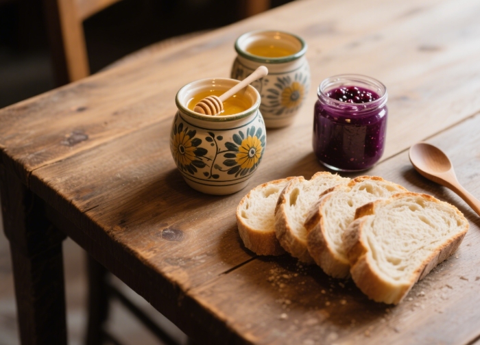 artisan local honey and jam gift set from American farmers market