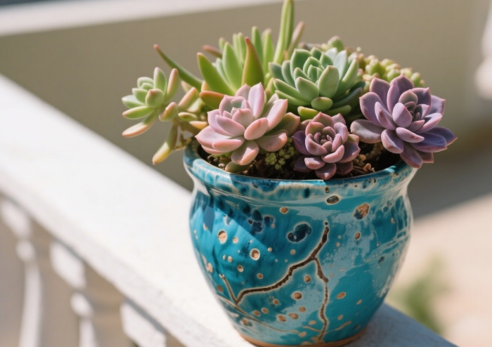 handmade ceramic plant pot for succulent lovers home decor