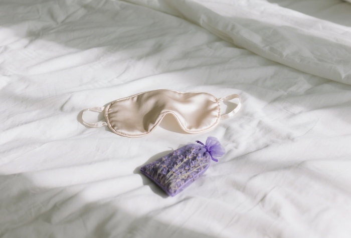 lavender silk sleep mask luxury gift for her