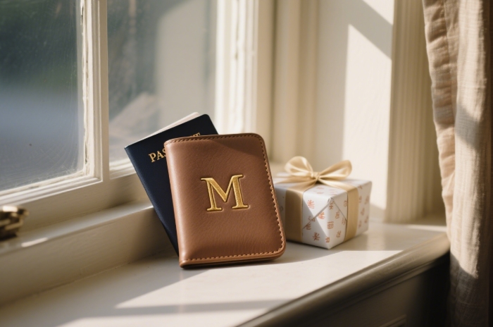 personalized leather passport cover travel gift