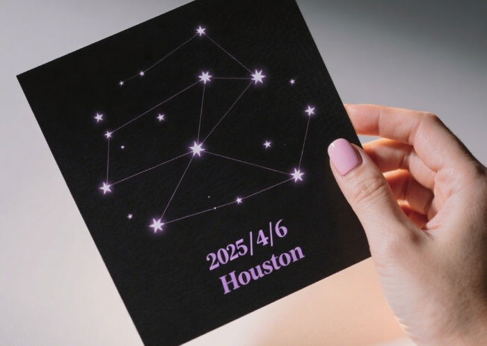 personalized night sky star map gift for anniversary or milestone