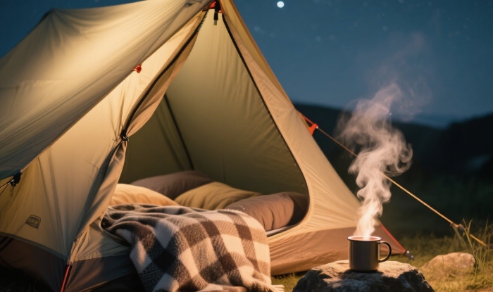 star-gazing camping gift set with tent and blanket