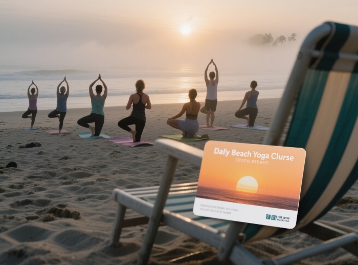 sunrise beach yoga class membership gift card